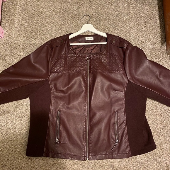 Avenue Jackets & Blazers - Faux Leather Jacket (Plus Size)